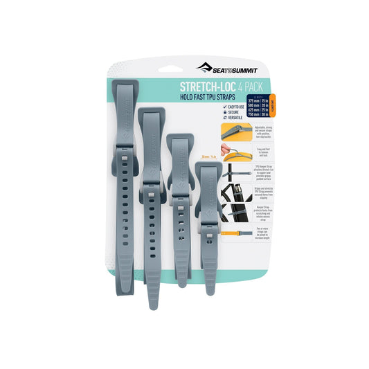 Stretch-Loc TPU Straps (Grey - 4 Pack)