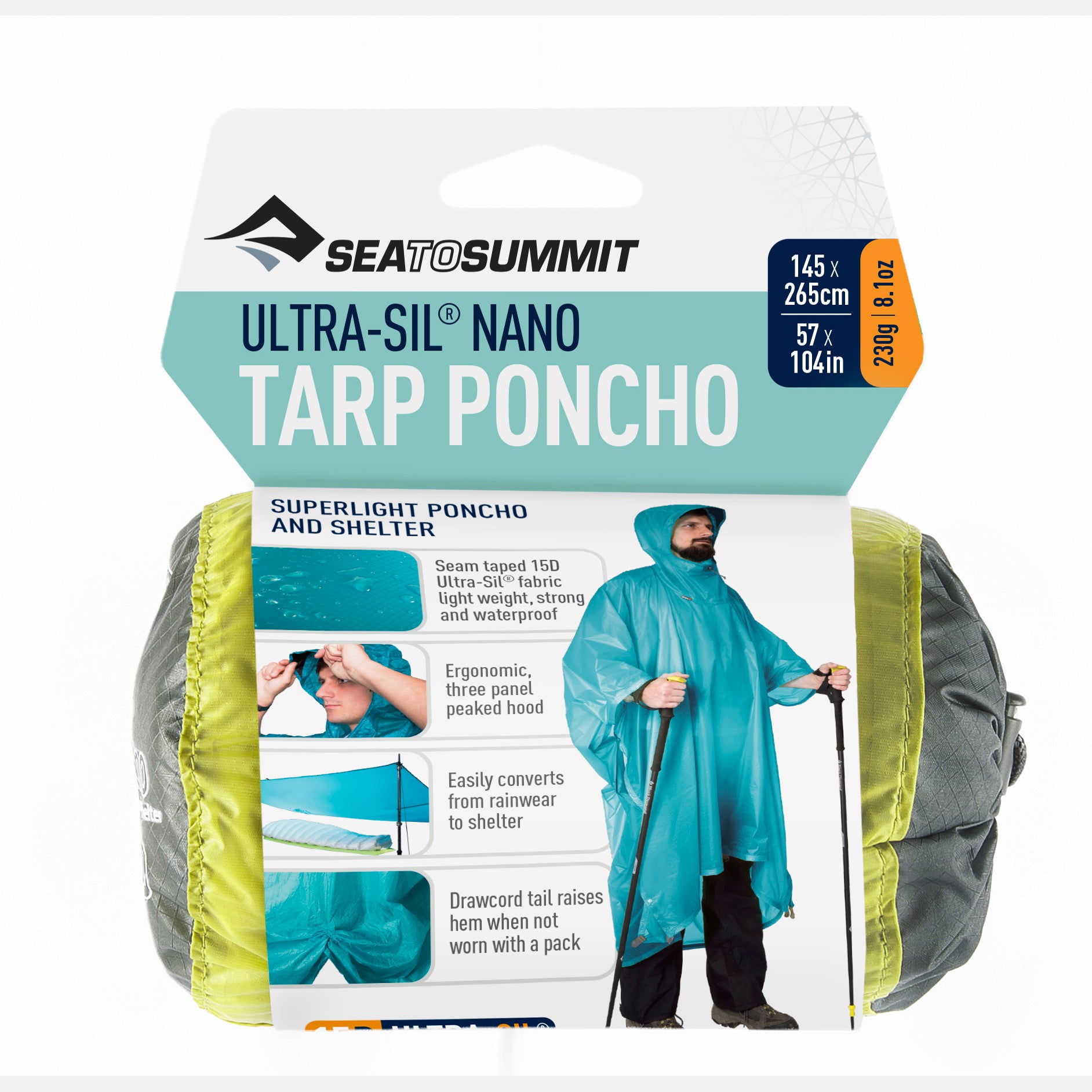 Lime || Ultra-Sil Nano Tarp Poncho